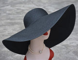 7.1''/18cm Foldable Oversized Huge Wide Brim Sun Beach Hats Straw Summer Wedding Womens Ladies Floppy Party Dressy aidase-shop
