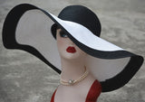 7.1''/18cm Foldable Oversized Huge Wide Brim Sun Beach Hats Straw Summer Wedding Womens Ladies Floppy Party Dressy aidase-shop