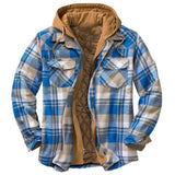 Aidase Autumn Winter Men's Jacket Thick Classic Plaid Print European American Outerwear High Quality Warm Loose Hooded Jacket Man aidase-shop