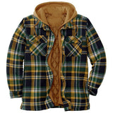 Aidase Autumn Winter Men's Jacket Thick Classic Plaid Print European American Outerwear High Quality Warm Loose Hooded Jacket Man aidase-shop