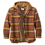 Aidase Autumn Winter Men's Jacket Thick Classic Plaid Print European American Outerwear High Quality Warm Loose Hooded Jacket Man aidase-shop