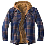 Aidase Autumn Winter Men's Jacket Thick Classic Plaid Print European American Outerwear High Quality Warm Loose Hooded Jacket Man aidase-shop