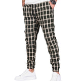 2021 Spring Summer Vintage Men's Plaid Pencil Pants Casual Formal Skinny Trousers Office Wedding Business Trousers Plus Size aidase-shop