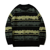 Aidase Harajuku vintage jumper striped ugly sweater streetwear pullover men oversized hip hop punk knitwear video grandpa sweater aidase-shop
