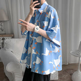 Aidase Casual Street Printed Short Long Sleeve Duck Print Shirt Women Men 2022 Hawaii Beach Oversize Fashion Harujuku Shirts Couple New aidase-shop