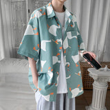 Aidase Casual Street Printed Short Long Sleeve Duck Print Shirt Women Men 2022 Hawaii Beach Oversize Fashion Harujuku Shirts Couple New aidase-shop