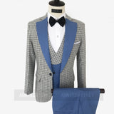 Aidase Fashion Lattice Men's Suit Slim Fit Prom Wedding Suits for Men Groom Tuxedo Jacket Pants Set Custom White Casual Men Blazer aidase-shop