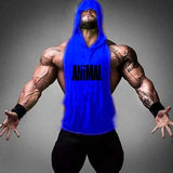 New Fashion Tank Top Men Fitness Shirt Bodybuilding Singlet Workout Vest Men Cotton Sleeveless Shirts Gym Hoodies aidase-shop