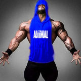 New Fashion Tank Top Men Fitness Shirt Bodybuilding Singlet Workout Vest Men Cotton Sleeveless Shirts Gym Hoodies aidase-shop