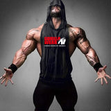 New Fashion Tank Top Men Fitness Shirt Bodybuilding Singlet Workout Vest Men Cotton Sleeveless Shirts Gym Hoodies aidase-shop