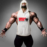 New Fashion Tank Top Men Fitness Shirt Bodybuilding Singlet Workout Vest Men Cotton Sleeveless Shirts Gym Hoodies aidase-shop