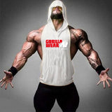 New Fashion Tank Top Men Fitness Shirt Bodybuilding Singlet Workout Vest Men Cotton Sleeveless Shirts Gym Hoodies aidase-shop