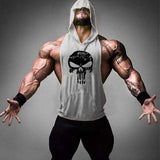 New Fashion Tank Top Men Fitness Shirt Bodybuilding Singlet Workout Vest Men Cotton Sleeveless Shirts Gym Hoodies aidase-shop
