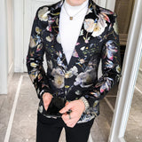 Men Blazer 2021 Spring New Colorblock Plaid Blazer Men Slim Casual Man Blazers Wedding Business Party Clothing Dress Men Coats aidase-shop