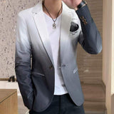 Men Blazer 2021 Spring New Colorblock Plaid Blazer Men Slim Casual Man Blazers Wedding Business Party Clothing Dress Men Coats aidase-shop