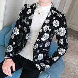 Men Blazer 2021 Spring New Colorblock Plaid Blazer Men Slim Casual Man Blazers Wedding Business Party Clothing Dress Men Coats aidase-shop