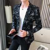 Men Blazer 2021 Spring New Colorblock Plaid Blazer Men Slim Casual Man Blazers Wedding Business Party Clothing Dress Men Coats aidase-shop
