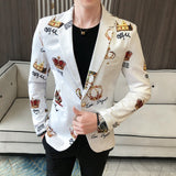 Men Blazer 2021 Spring New Colorblock Plaid Blazer Men Slim Casual Man Blazers Wedding Business Party Clothing Dress Men Coats aidase-shop