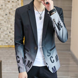 Aidase 2021 Brand clothing Men Fashion Suit Party Coat Casual Slim Fit Jackets Buttons Suit letter Floral Print Painting Blazers Male aidase-shop