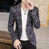 Aidase 2021 Brand clothing Men Fashion Suit Party Coat Casual Slim Fit Jackets Buttons Suit letter Floral Print Painting Blazers Male aidase-shop