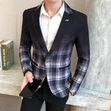 Aidase 2021 Brand clothing Men Fashion Suit Party Coat Casual Slim Fit Jackets Buttons Suit letter Floral Print Painting Blazers Male aidase-shop