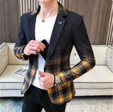 Aidase 2021 Brand clothing Men Fashion Suit Party Coat Casual Slim Fit Jackets Buttons Suit letter Floral Print Painting Blazers Male aidase-shop