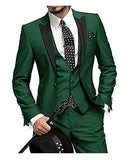 Aidase 2022 New Arrival Groomsmen Peak Black Lapel Groom Tuxedos Burgundy Men Suits Wedding Best Man Blazer (Jacket+Pants+Vest) aidase-shop