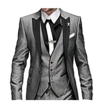 Aidase 2022 New Arrival Groomsmen Peak Black Lapel Groom Tuxedos Burgundy Men Suits Wedding Best Man Blazer (Jacket+Pants+Vest) aidase-shop