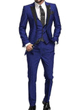 Aidase 2022 New Arrival Groomsmen Peak Black Lapel Groom Tuxedos Burgundy Men Suits Wedding Best Man Blazer (Jacket+Pants+Vest) aidase-shop
