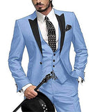 Aidase 2022 New Arrival Groomsmen Peak Black Lapel Groom Tuxedos Burgundy Men Suits Wedding Best Man Blazer (Jacket+Pants+Vest) aidase-shop