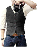 Aidase Men's Casual Suit Vest Steampunk Style Wedding Best Man Waistcoat aidase-shop