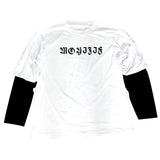Aidase Autumn High Street Diablo Long-sleeved Men's Fake Two-piece T-shirt Male Students Korean Loose Clothes Trendy Men's Clothing aidase-shop