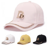 2021 New Letter D Baseball Caps  Rhinestone Hat Cotton K Kop Cap Hip Hop Cap Hats for Women Snap Back  bone aidase-shop