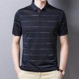 Ymwmhu 2021 New Arrival Polo Shirt Striped Short Sleeve Summer Cool Shirt Streetwear Fashion Male Polo Shirt Men Tops Clothes aidase-shop