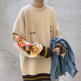Oversized Sweater Men Pullovers Gengar Autumn Van Gogh Print Clothing Causal Harajuku Men Girl Knitted Hip Hop Sweater Pullovers aidase-shop