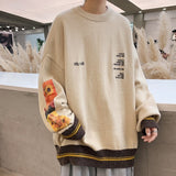Oversized Sweater Men Pullovers Gengar Autumn Van Gogh Print Clothing Causal Harajuku Men Girl Knitted Hip Hop Sweater Pullovers aidase-shop