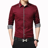 New Men's Shirts Long Sleeve Oversized Overshirt Cotton Shirt Metal Button Business Casual Shirt Men Clothing Blouse 5XL MF8823 aidase-shop