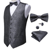 Aidase Vests For Men Slim Fit Mens Wedding Suit Vest Casual Sleeveless Formal Business Male Waistcoat Hanky Necktie Bow Tie Set DiBanGu aidase-shop