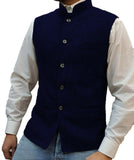 Aidase Men's Stand-up Collar Herringbone Suit Vest Steampunk Style Wedding Groom Waistcoat aidase-shop