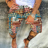 Men's Shorts Summer Shorts Bermuda shorts Beach Shorts Boho Pants Drawstring Print Graphic Prints Comfort Lightweight Knee Length Holiday Beach Stylish Casual 1 2 Inelastic mysite